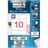 A4 Hazır Etiket 105X56 Mm 20 Sayfa 1 Paket 10 Lu Kendinden Yapışkanlı Fotokopi Lazer İnkjet Kağıdı Yazıcılar İçin Uyumlu