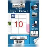 A4 Hazır Etiket 105X57 Mm 20 Sayfa 1 Paket 10 Lu Kendinden Yapışkanlı Fotokopi Lazer İnkjet Kağıdı Yazıcılar İçin Uyumlu