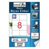 A4 Hazır Etiket 105X72 Mm 10 Sayfa 1 Paket 8 Li Kendinden Yapışkanlı Fotokopi Lazer İnkjet Kağıdı Yazıcılar İçin Uyumlu