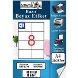 A4 Hazır Etiket 105X74 Mm 10 Sayfa 1 Paket 8 Li Kendinden Yapışkanlı Fotokopi Lazer İnkjet Kağıdı Yazıcılar İçin Uyumlu
