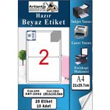 A4 Hazır Etiket 199.6X143.5 Mm 10 Sayfa 1 Paket Kendinden Yapışkanlı Fotokopi Lazer İnkjet Kağıdı Yazıcılar İçin Uyumlu