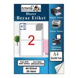 A4 Hazır Etiket 199.6X143.5 Mm 20 Sayfa 1 Paket Kendinden Yapışkanlı Fotokopi Lazer İnkjet Kağıdı Yazıcılar İçin Uyumlu