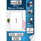 A4 Hazır Etiket 199.6X289.1 Mm 10 Sayfa 1 Paket Kendinden Yapışkanlı Fotokopi Lazer İnkjet Kağıdı Yazıcılar İçin Uyumlu