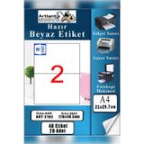 A4 Hazır Etiket 210X148.5 Mm 20 Sayfa 1 Paket 2 Li Kendinden Yapışkanlı Fotokopi Lazer İnkjet Kağıdı Yazıcılar İçin