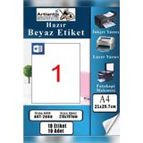 A4 Hazır Etiket 210X297 Mm 10 Sayfa 1 Paket Kendinden Yapışkanlı Fotokopi Lazer İnkjet Kağıdı Yazıcılar İçin Uyumlu
