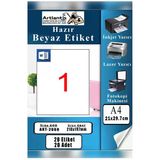 A4 Hazır Etiket 210X297 Mm 20 Sayfa 1 Paket Kendinden Yapışkanlı Fotokopi Lazer İnkjet Kağıdı Yazıcılar İçin Uyumlu
