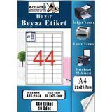 A4 Hazır Etiket 48.5x25.4 mm 10 Sayfa 1 Paket 44 lü Kendinden Yapışkanlı Fotokopi Lazer İnkjet Kağıdı Yazıcılar İçin Uyu