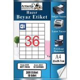 A4 Hazır Etiket 52.5x33 mm 10 Sayfa 1 Paket Kendinden Yapışkanlı Fotokopi Lazer İnkjet Kağıdı Yazıcılar İçin Uyumlu