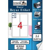 A4 Hazır Etiket 99.1x139 mm 10 Sayfa 1 Paket Kendinden Yapışkanlı Fotokopi Lazer İnkjet Kağıdı Yazıcılar İçin Uyumlu