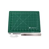 A4 Hobi Kesim Matı Seti Çift Taraflı Cutting Mat Set (YEŞİL)