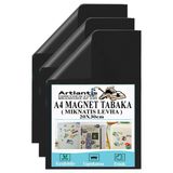A4 Magnet Tabaka 3 Adet Manyetik Mıknatıs Levha 20X30 Cm Esnek Kaliteli Foto Magnet Fotoğraf Resim Metal Yüzeye Yapışma