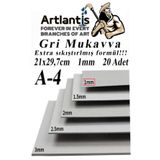 A4 Mukavva Gri 1.0Mm 20 Adet 1 Paket 21X29,7 Cm A-4 Mukavva 1,0 Mm Kalinliginda A-4 Mukavva
