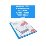 A4 ÖNDEN CEPLİ SUNUM DOSYASI 80 YAPRAK YÜKSEK MİKRON POŞET DOSYA NOKİ