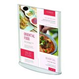 A4 Oval Tabanlı Masaüstü Şeffaf Föylük Broşürlük Fiyatlık 5Li Paket