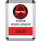 A4 Rondo Çerçeve Alüminyum Görünümlü (21X30) - Gri