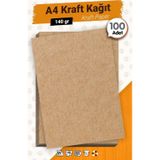 A4 Saman Kağıt Kraft Kağıt 140 gr 100 Adet