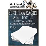 A4 Sertifika Kağıdı Kalın 100 Adet Gramajlı Fotokopi Kağıdı 120 Gr Tüm Yazıcılara Uyumlu 21X29.7 Cm Kalın Baskı Kağıdı