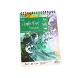 A4 Spiralli Akrilik Sketchbook Resim Defteri, 300gr, 15 Yaprak