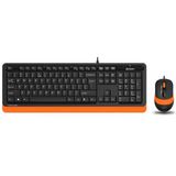 A4-Tech F1010 Q Türkçe Siyah/Turuncu Multimedya Kablolu Set (Klavye-Mouse) F1010/Turuncu
