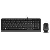 A4 Tech F1010 USB Q Trk Optic Mouse Siyah/gri Standart Klavye - Mouse Set - Renkli