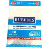 A4 Yapışkanlı Buzlu Şeffaf Kitap Kabı 10'lu Farklı Renk Seçenekleriyle