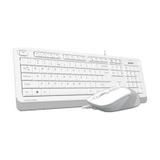 A4Tech F1010 USB Kablolu Q Klavye Mouse Seti beyaz