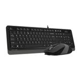 A4Tech F1010 USB Kablolu Q Klavye Mouse Seti gri