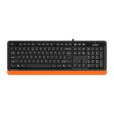 A4Tech Fstyler FK10 Kablolu FN Multimedya TR Q Klavye siyah-turuncu