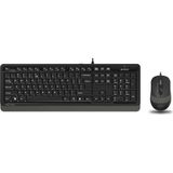 A4Tech Q TR Usb Multimedia Kablolu Klavye Mouse Seti Gri F1010 - Yok