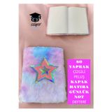 A5 (14X20 CM) EBAT 80 YAPRAK ÇİZGİLİ PELUŞ KAPAK HATIRA GÜNLÜK NOT DEFTERİ