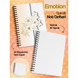 A5 - 15X21 cm Spiralli Sert Kapak Noktalı Tarihsiz Ajanda Not Defteri EMOTION-T1136