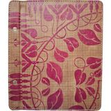 A5 - 5 Yapraklı Deri Menü Kabı - 23X15 cm (Desenli) - Koyu Kum - 1 Adet