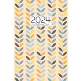 a5 Agenda 2024: español 365 dias- con Horas 07:00 a 20:00 12 meses enero a diciembre 2024 ,una día por página .