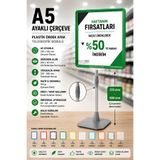 A5 Ayaklı Çerçeve Seti Plastik Ördek Ayak Teleskopik Borulu Fiyat Etiketliği Yönlendirme Levhası Menü Panosu Yeşil