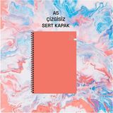 A5 Çizgisiz 96 Sayfa 60 gr Beyaz Kağıt Sert Karton Kapak Telli Defter The Notebook