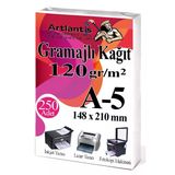 A5 Gramajlı Fotokopi Kağıdı 250 Adet 120 Gr Sertifika Kağıdı Kalın Kağıt Baskı Tüm Yazıcılara Uyumlu 14.8X21cm Ofis Büro