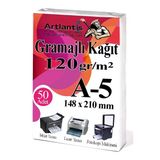 A5 Gramajlı Fotokopi Kağıdı 50 Adet 120 Gr Sertifika Kağıdı Kalın Kağıt Baskı Tüm Yazıcılara Uyumlu 14.8X21cm Ofis Büro