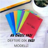 A5 GÜZEL YAZI DEFTERİ 40 SAYFA PLASTİK KAPAK 1 ADET KARIŞIK RENK YOLLANACAKTIR