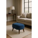 A5 HOME Oval Puf Koltuk, Lacivert, 53x35, Rahat Uzanma ve Makyaj için ideal