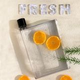 A5 Memo 420 ml Bottle Motivasyonel Su Matarası Notebook Sporcu Suluk Su Şişesi - 421 ML - Şeffaf
