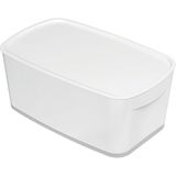 A5 Mybox Kapaklı Küçük Saklama Kutusu, 5 L, Parlak Görünüm, Plastik, Beyaz/gri, 52191001 - secenek