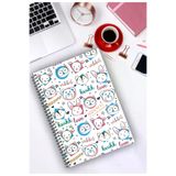 A5 Spiralli Defter 96 Sayfa Çizgisiz, Houmai Serisi Özel Koleksiyonu, No:4 Kalın Kapak