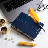 A5 Spiralli Keten 16 Aylık Akademik Ajanda - Lacivert - Standart
