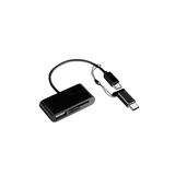 A5256 Type-C Micro Usb 3İn1 Sd Micrsd Kart Okuyucu Otg Çevirici Kablosu X 2 Adet