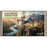 A55 V2 Katlanabilir 1080P Kameralı Drone (Taşıma Çantalı) Türkçe Yetkili Servis Garantili(1 Batary - Siyah
