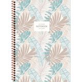 A6 Çizgili Defter La Plume Leaves Mavi