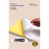 A6 Ebat 10CM x 14 cm 100 Adet Tonerli Yazıcılara Uygun Yapışkanlı Mat Kuşe Etiket