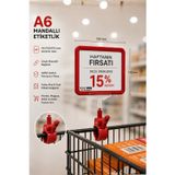 A6 Fiyatlık Mandallı Etiketlik | Sepet Raf Askılık Fiyat Etiketi Çerçeveli Market Mağaza Kırmızı