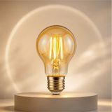 A6 LED Filament Ampul 6W 2700K Amber Cam – Sarı Işık – 600 Lümen - Tekli
