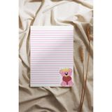 A6 Pinterest Ayıcık Çek-Kopar Notepad, Memopad, Note Defteri, To Do List - 6GA-Pembe